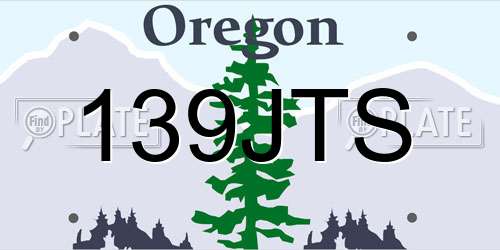 139JTS Oregon License Plate