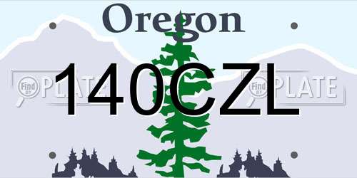 140CZL Oregon License Plate