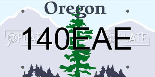 140EAE Oregon License Plate