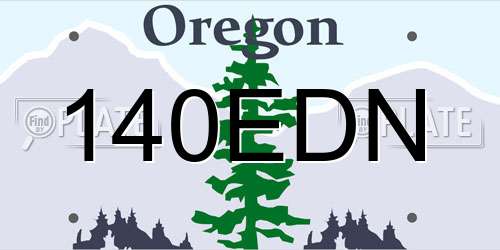 140EDN Oregon License Plate