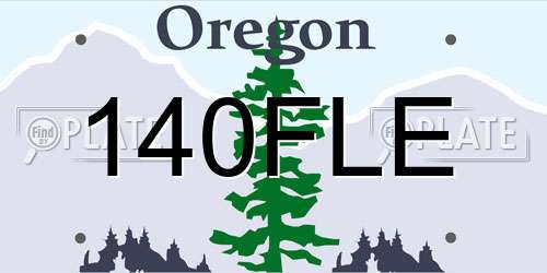 140FLE Oregon License Plate