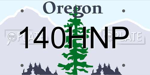140HNP Oregon License Plate