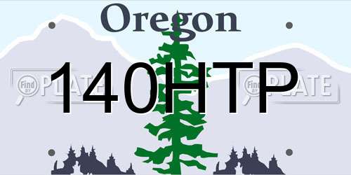 140HTP Oregon License Plate
