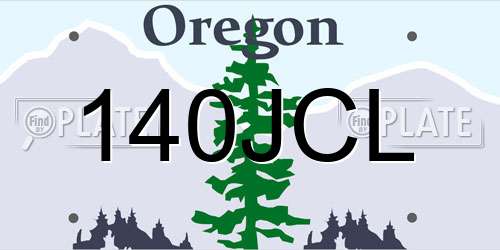 140JCL Oregon License Plate