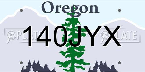 140JYX Oregon License Plate