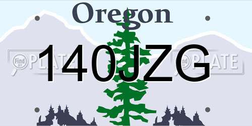 140JZG Oregon License Plate