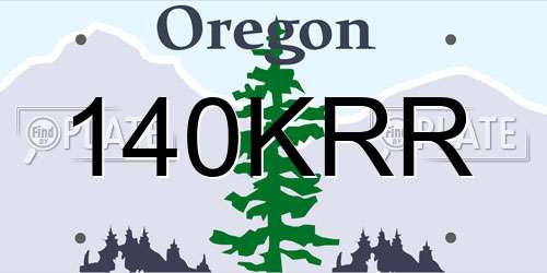 140KRR Oregon License Plate