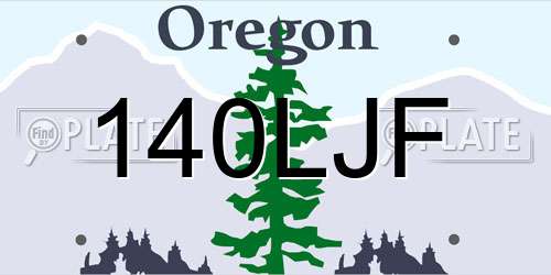 140LJF Oregon License Plate