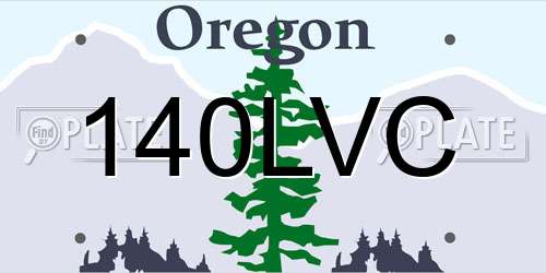 140LVC Oregon License Plate