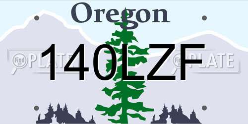 140LZF Oregon License Plate