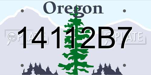 14112B7 Oregon License Plate