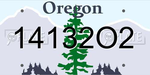14132O2 Oregon License Plate