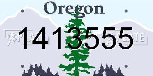 1413555 Oregon License Plate