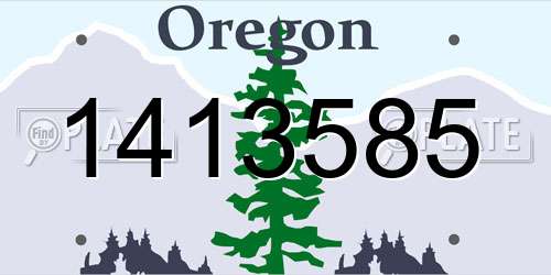 1413585 Oregon License Plate