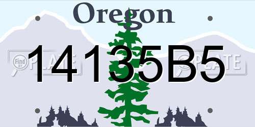 14135B5 Oregon License Plate