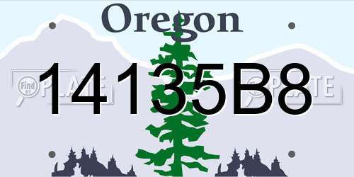 14135B8 Oregon License Plate