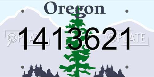 1413621 Oregon License Plate