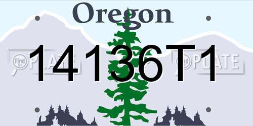14136T1 Oregon License Plate