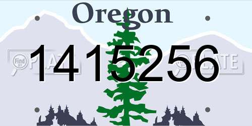 1415256 Oregon License Plate