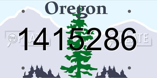 1415286 Oregon License Plate