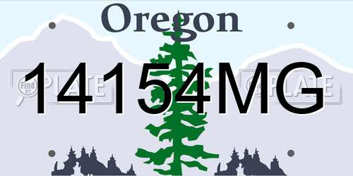 14154MG Oregon License Plate
