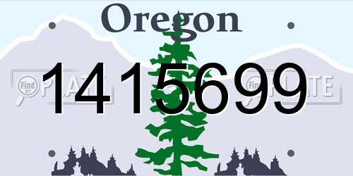 1415699 Oregon License Plate