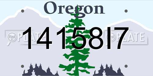 14158I7 Oregon License Plate
