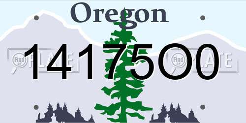 14175O0 Oregon License Plate