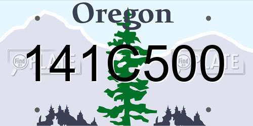 141C500 Oregon License Plate