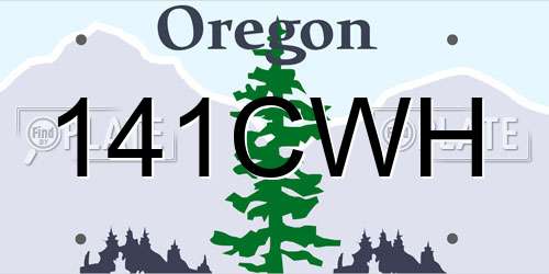 141CWH Oregon License Plate