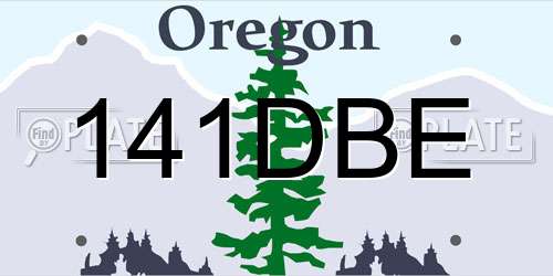 141DBE Oregon License Plate