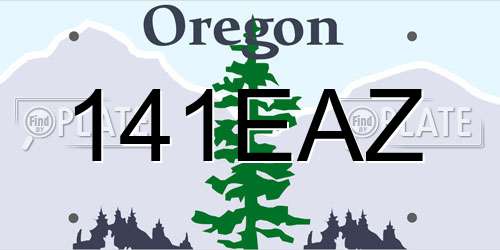 141EAZ Oregon License Plate