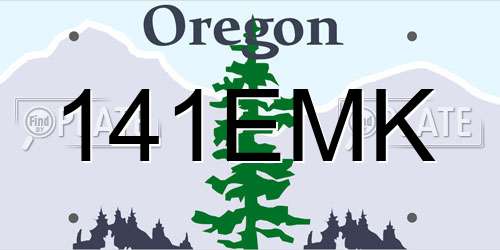 141EMK Oregon License Plate