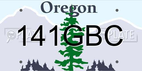 141GBC Oregon License Plate
