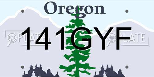 141GYF Oregon License Plate