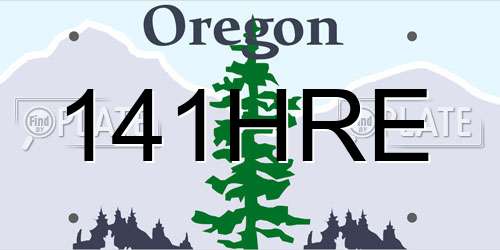 141HRE Oregon License Plate