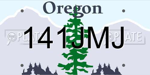 141JMJ Oregon License Plate