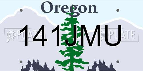 141JMU Oregon License Plate