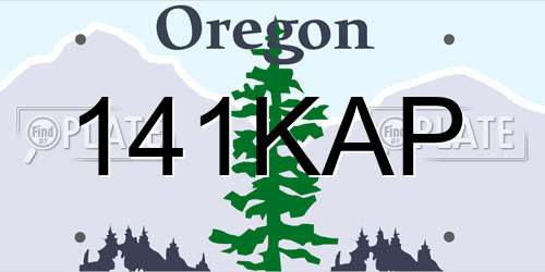 141KAP Oregon License Plate