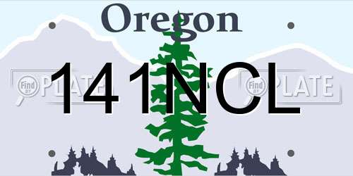 141NCL Oregon License Plate