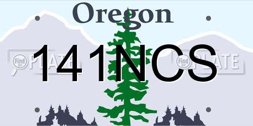 141NCS Oregon License Plate