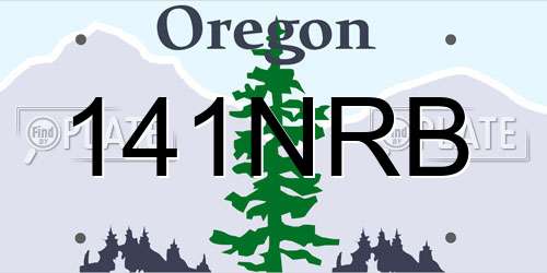 141NRB Oregon License Plate