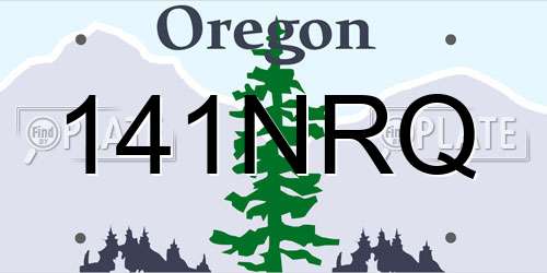 141NRQ Oregon License Plate