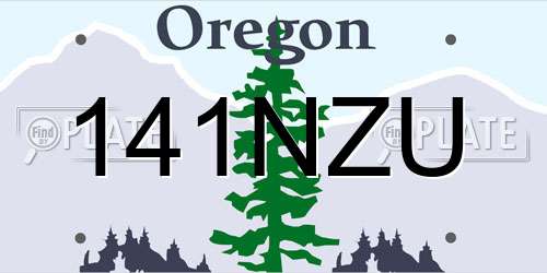 141NZU Oregon License Plate
