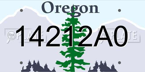 14212A0 Oregon License Plate