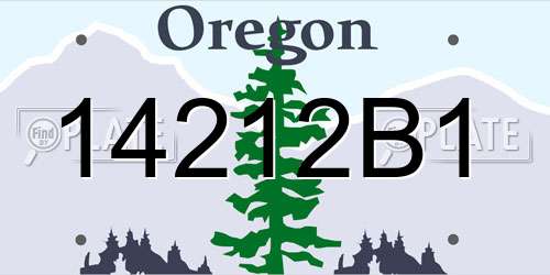 14212B1 Oregon License Plate