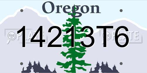 14213T6 Oregon License Plate