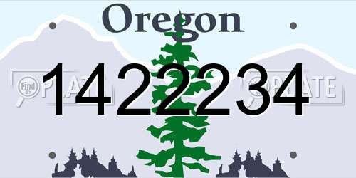 1422234 Oregon License Plate