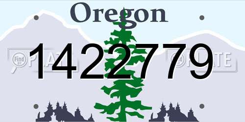 1422779 Oregon License Plate