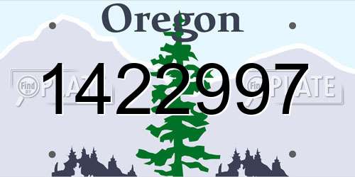 1422997 Oregon License Plate